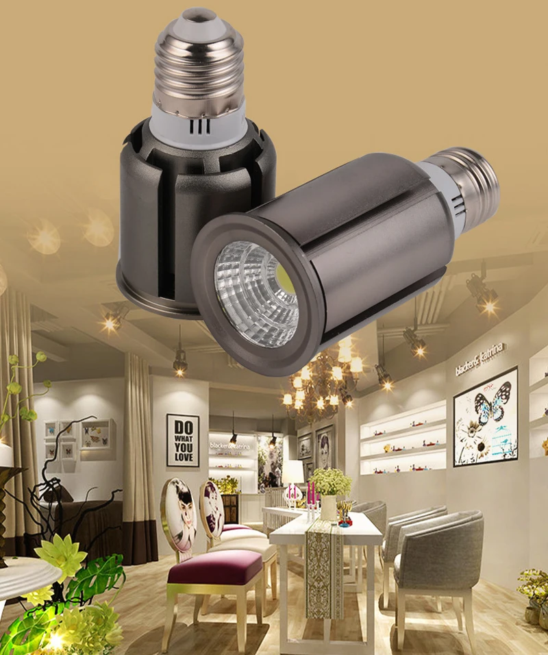 LED Spotlight COB E27 GU5.3 GU10 Base AC220V Jewelry Store Showroom Clothing Store Lighting Bulb 7W10W12W (9)