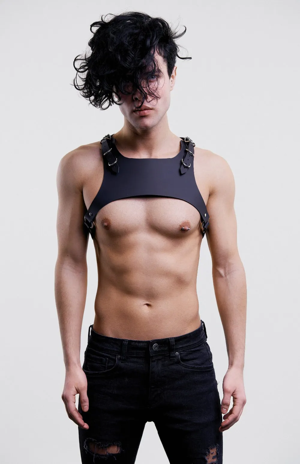 Fullyoung мужские кожаные ремни из искусственной кожи мужские панк ремень Регулируемый панк готический нагрудный ремень для тела плечевые ремни