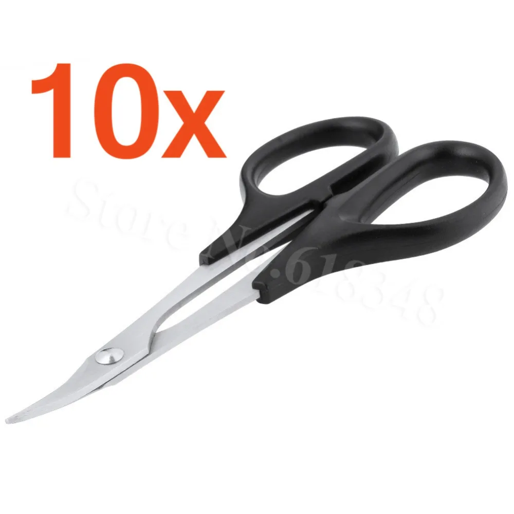 

10pcs Professional Steel RC Body Shell Scissors Curved Tip For Remote Control Helicopter Buggy Truck Bodyshell Tools