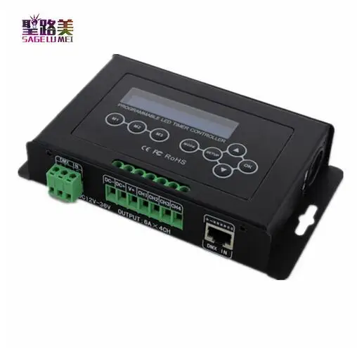 

BC-322-6A DC12V-36V Timer LED Dimmer Aquarium Controller Led Srip Light Controller DMX 512 input Programmable with LCD display