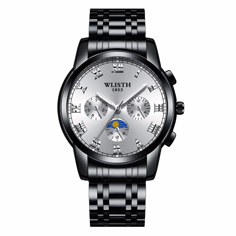 Дропшиппинг wlith спортивные часы мужские часы Лидирующий бренд Роскошные военные армейские кварцевые часы мужские Часы повседневные Relogio Masculino - Цвет: black white