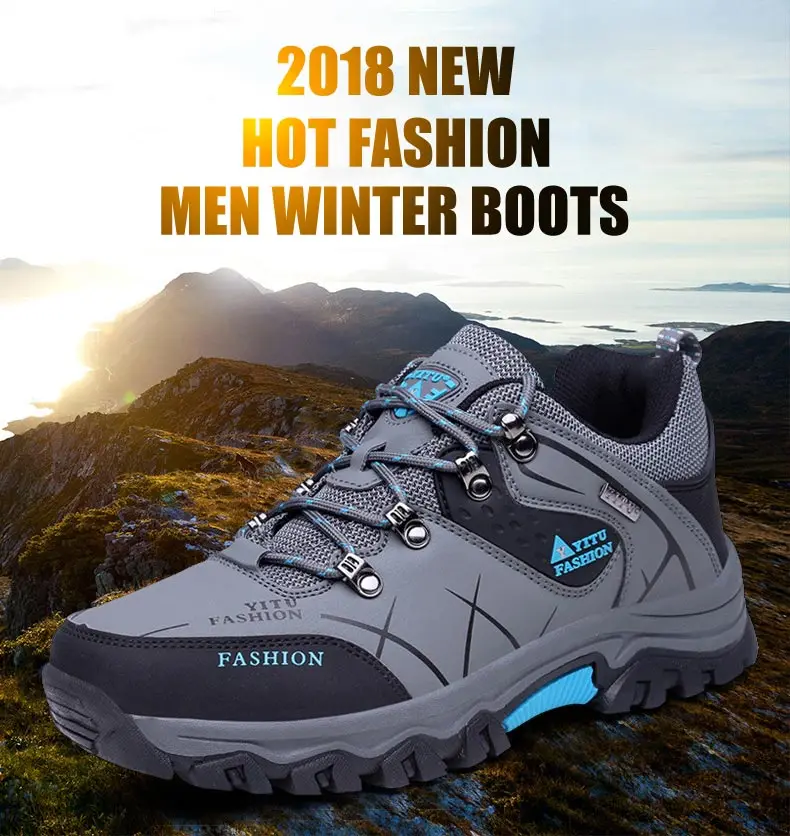 Высококачественные мужские зимние ботинки; коллекция года; теплая плюшевая зимняя обувь; мужские ботинки; утолщенная удобная мужская обувь для прогулок; большие размеры