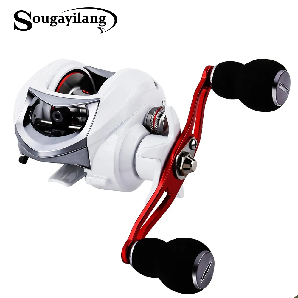 Sougayilang 19BB الصيد بكرة اليسار/يمين المياه المالحة المياه العذبة صب Baitcasting بكرة ماكس السحب 8 كجم عجلات الصيد معالجة pesca