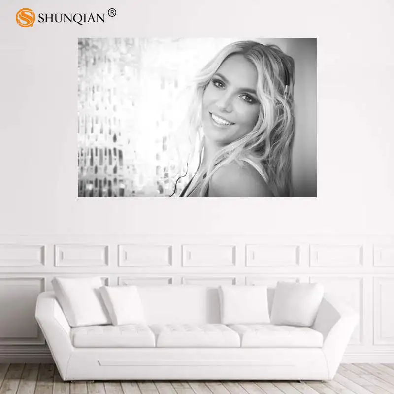 Красивый плакат Britney Spears обычный атласный печать на ткани тканевый настенный из