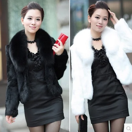 Новое осенне-зимнее классическое женское короткое пальто из искусственного меха с меховым воротником, роскошные женские пальто из искусственного меха, большие размеры 5XL 4XL 3xL