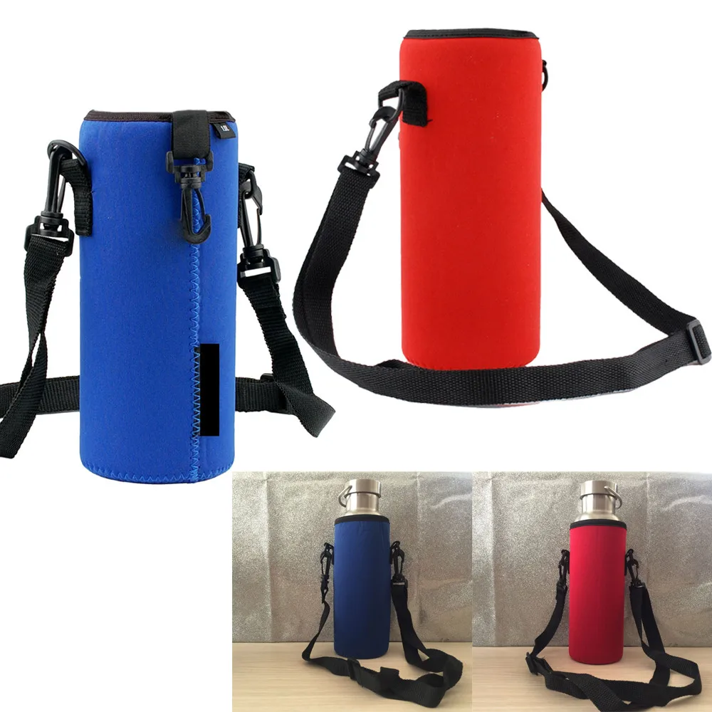 

Neoprene 1000ML Water Bottle Carrier Insulated Cover Bag Holder Strap Pouch Outdoor Thermos cup set home decor Cup decoration