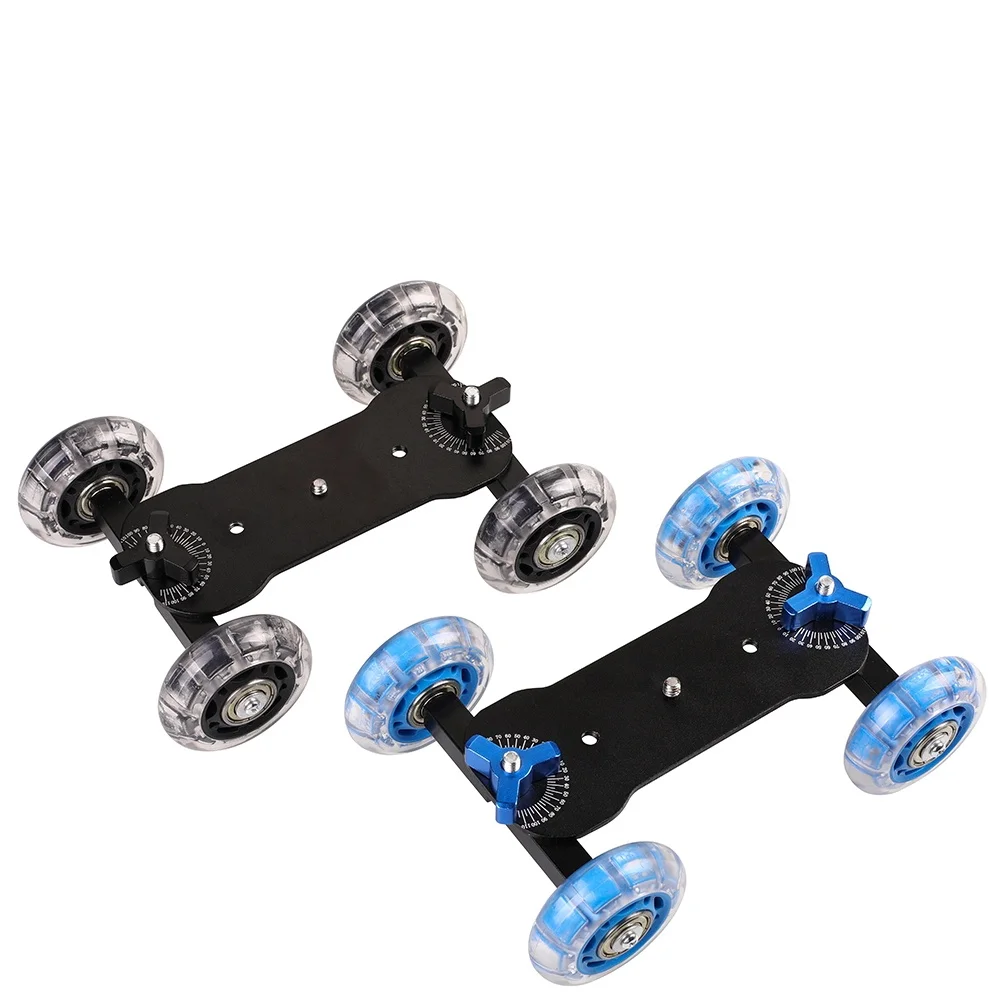  DSLR Camera Video Photograph Rail Rolling Track Slider Skater Table Dolly Car Blue Flexible For Spe