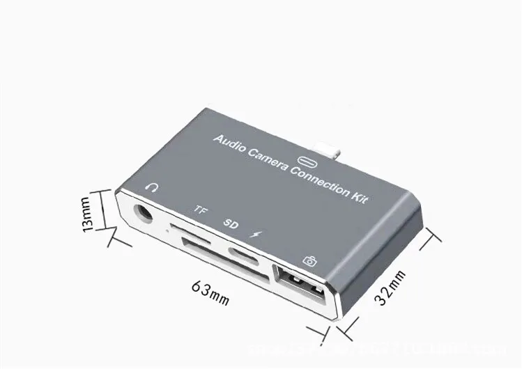 Для iPhone 11 6 7 Plus 8 8S iPad Mini iPod аудио камера комплект подключения OTG SD TF кардридер