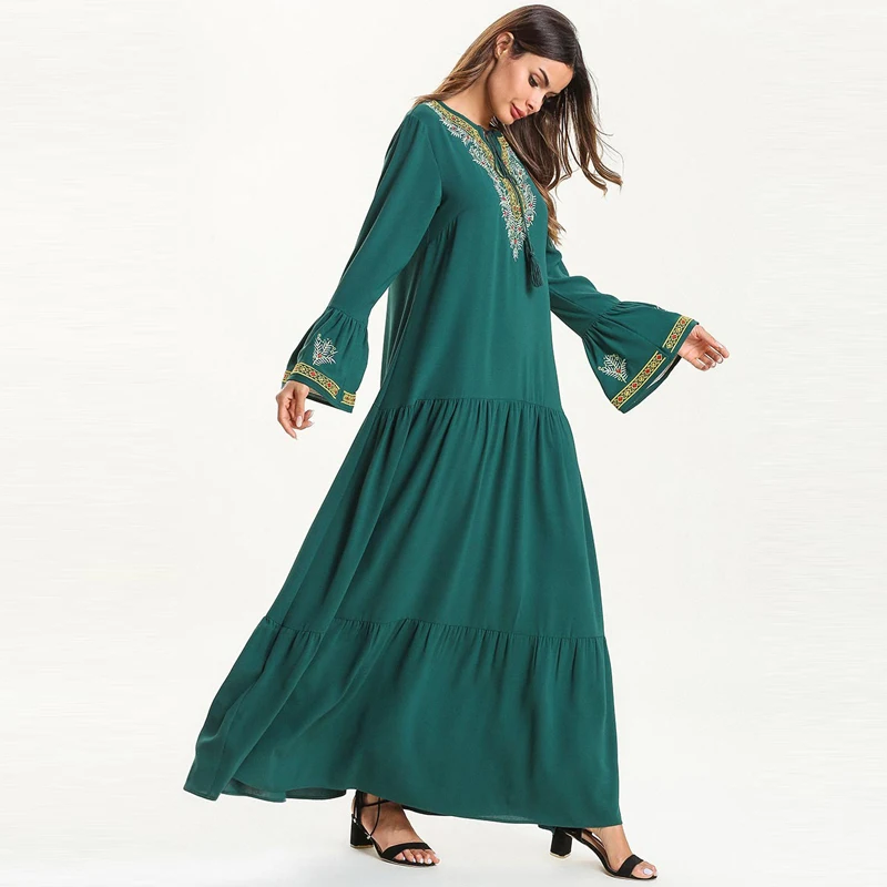 Кафтан Абаи платье из Дубая исламский, мусульманский платье хиджаб Абая для женщин Восточный халат из марокена Катар ОАЭ Оман турецкий Elbise