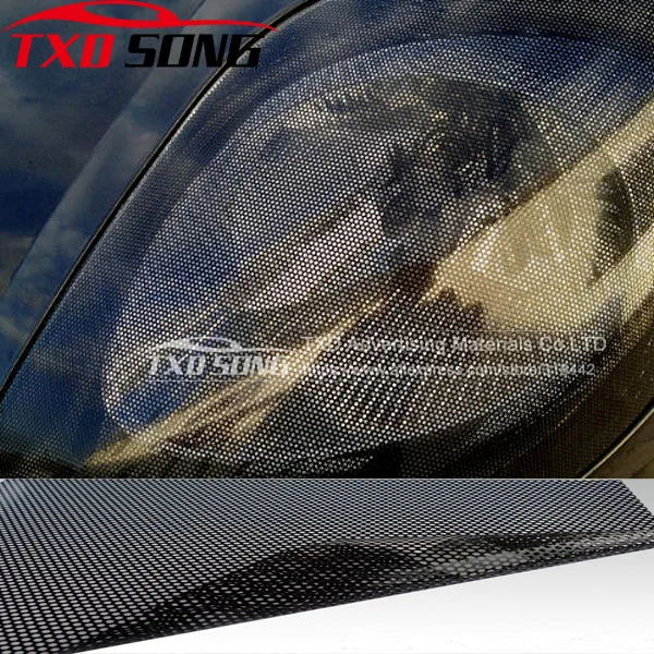 

50cm*107cm/Lot Good quality Mesh Film One Way Vision Perforated Black Fly Eye Window Car Rear Light Headlight Legal Tint