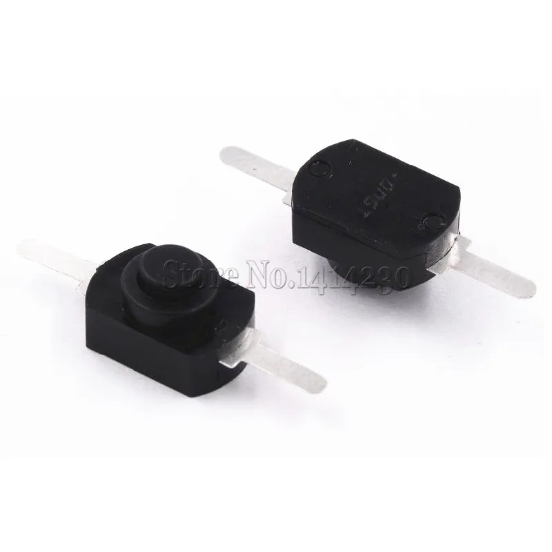 10Pcs 12*8MM DC 1A Black On Off Mini Push Button Switches For Electric Torch HI 