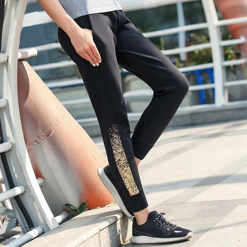 Women Sport Running Pants With Pockets Drawstring Training Pants