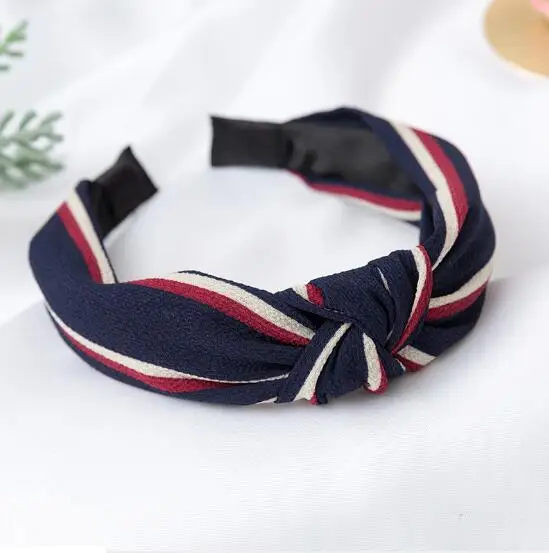 

Women Hair Accessories Headband Striped Hairband for Adults Dots Headband Knotted Bow Hair Headband Girls Teen Hard Headband