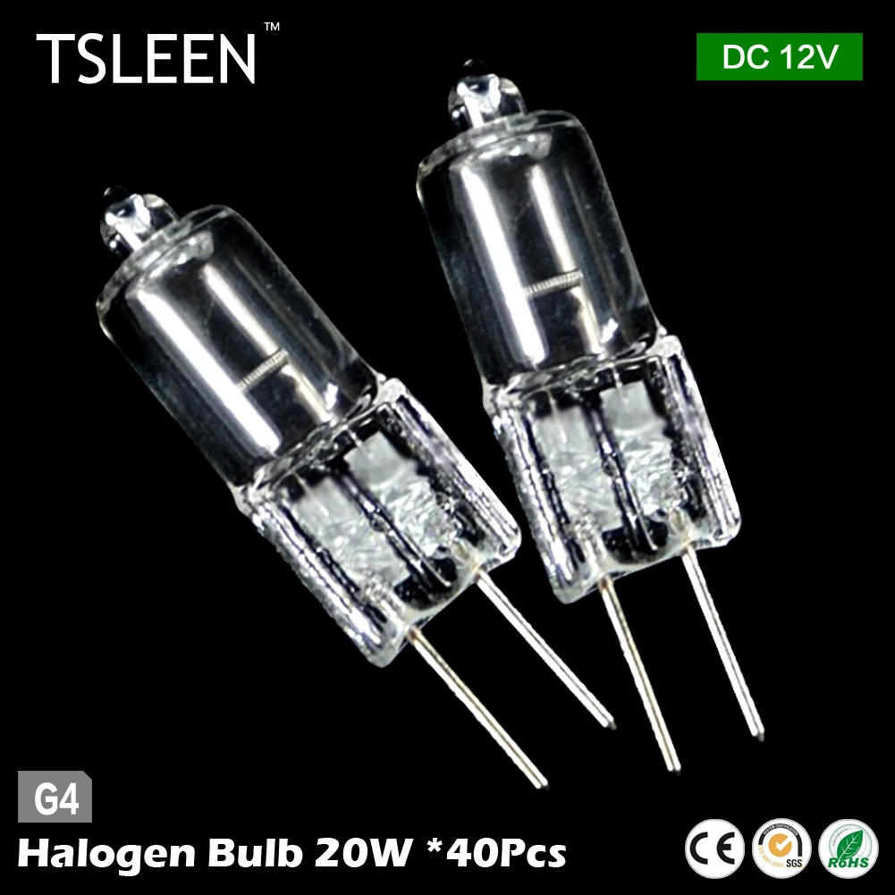 

+Flash Sale+ 40Pcs/Lot High Quality 12V 20W G4 Halogen Bulbs Warm White Lamp Light #
