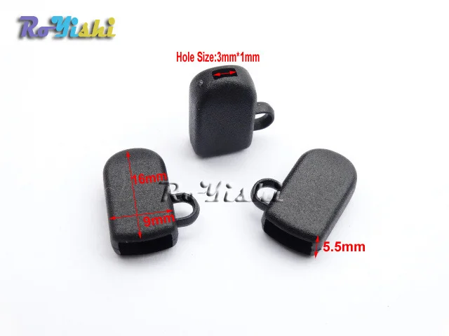 100 шт./упак. 1 мм черная мини-пряжка для телефона ремешок ID тег держатель аксессуары для ванной комнаты