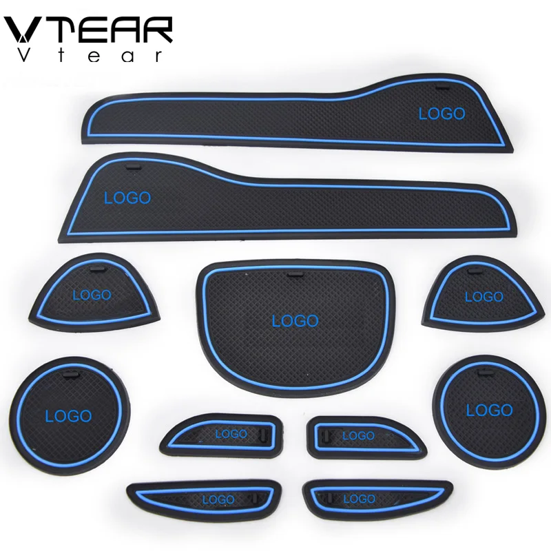 

Vtear For Nissan Juke anti-slip mat Door Groove gate slot pad Interior car-styling stickers acccessories decoration sticky 14-15