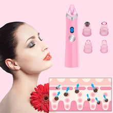 Электронный вакуумный Очищение лица очиститель пор нос средство для удаления прыщей и угрей лица Уход за кожей, очищение машина w/4 сменными головками