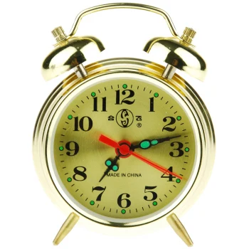 14*10*5 см светодиодный звонок механические часы-будильник медный сердечник Ретро Старый мини золотые часы