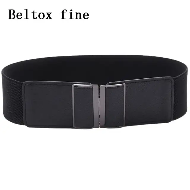 Women Wide Stretchy Belt Fashion Vintage Elastic Female Waist Cinch Girls Cummerbund 6.5-quan-hei