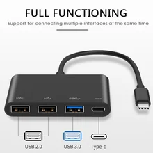 Тип C USB2.0/USB 3,0 HUB+ PD Hub адаптер Micro Зарядка через usb Порты и разъёмы для MacBook Pro samsung Galaxy S8 huawei P20 Pro