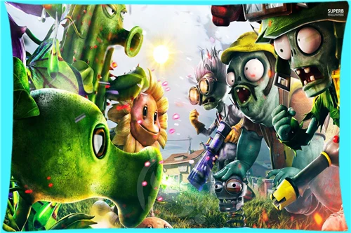 С изображением героев «Plants vs zombies Наволочки на молнии наволочки на заказ Новое поступление модный 35x45 см SQ00623-HXL - Цвет: Сливовый