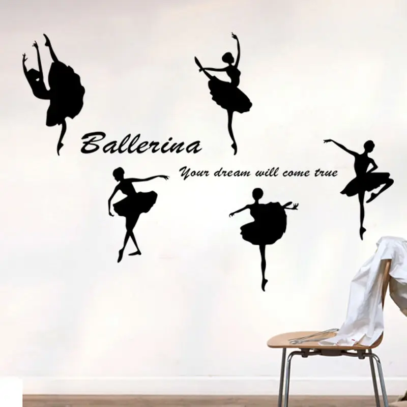 Wall stickers music dance studio art school post 90977 ballet glass dual display design | Дом и сад