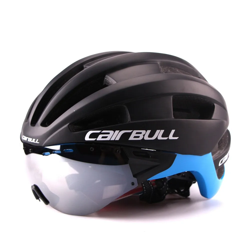 Ультра-светильник 235 г очки велосипедный шлем дорожный горный MTB велосипедный шлем в форме велосипеда шлем с солнцезащитным козырьком шлем M54-58cm