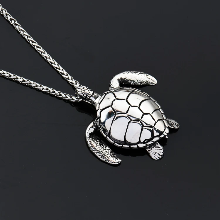 MCSAYS Hip Hop Jewelry Sea Turtle Gold/Sliver Color Pendant Link Chain Necklace For Men/Women Gift 4GM | Украшения и аксессуары