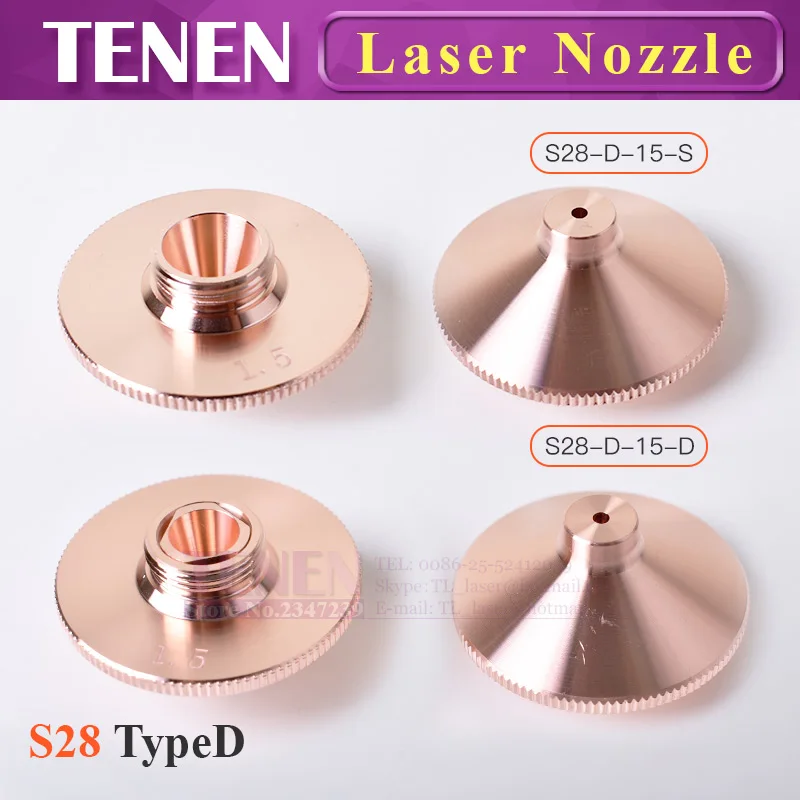 

Dia.28 H15 M11 Caliber 1.0-4.0mm Double/Single Layer WSX New Model Laser Nozzle For WSX Fiber Laser Head CNC Laser Machine Parts