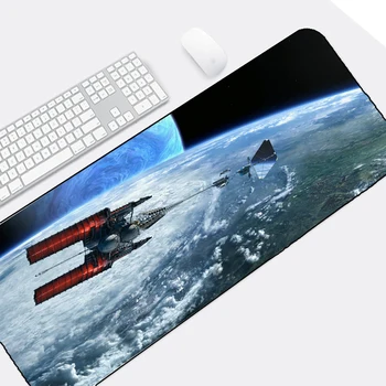 

Mairuige The New Arrival Large Rectangular Lock Edge Mousepad Spzce Ship Micemat Beautiful Earth Pc Game Gaming Pad Maouse Mats