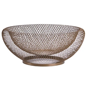 

Wrought Iron Fruit Basket Double Layer Nordic Style Dried Fruit Candy Storage Plate Innovative Food Tray Desktop Decoration