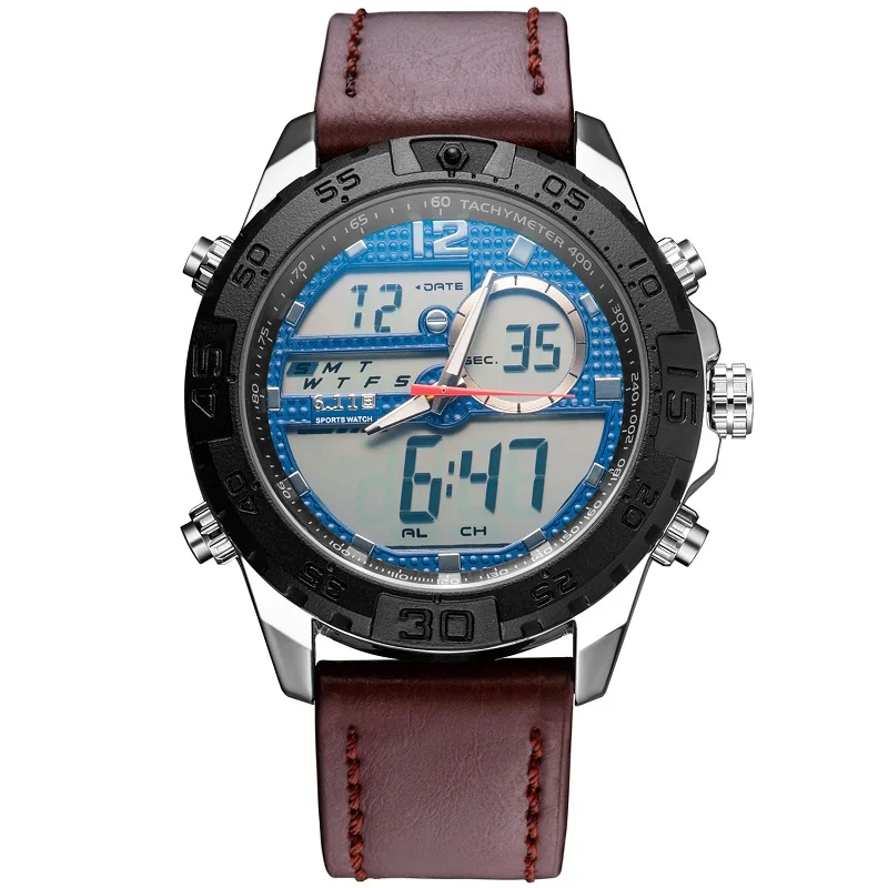 

6.11 Mens New Fashion Multifunctional Luminous Double Movement Waterproof Outdoor Male Watch LED Digital Watch Men Sport Watch