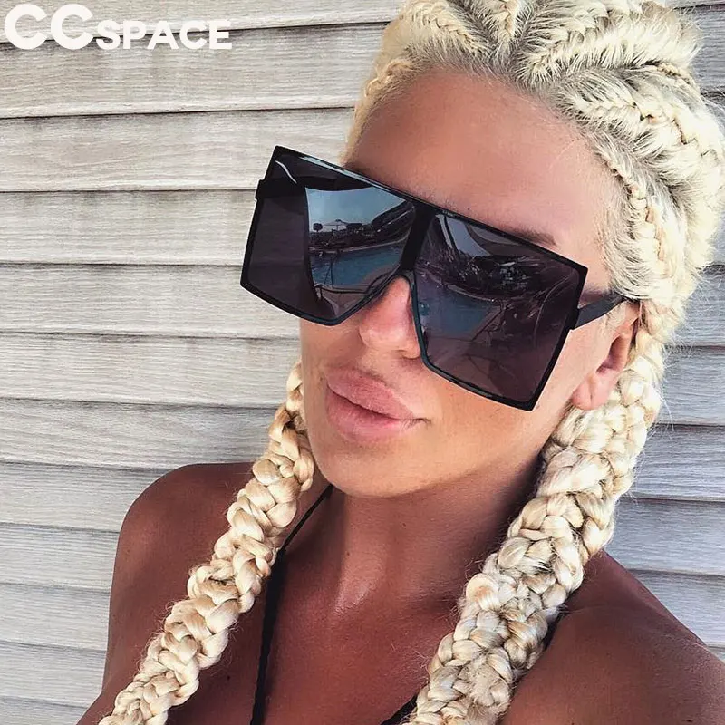 

Oversized Square Sunglasses Women Metal Frame Vintage Shades UV400 Brand Glasses Fashion Oculo 46801
