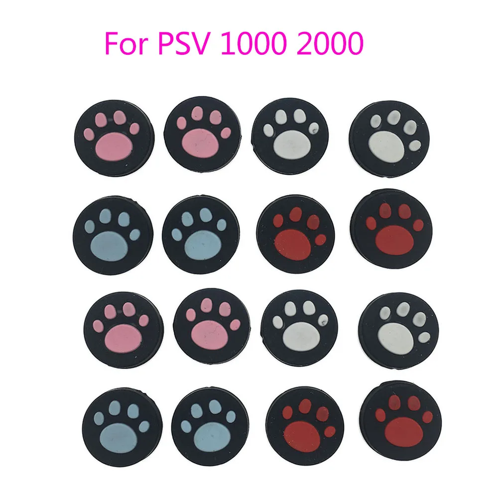 

10PAIRS=20PCS For PSV Cat Paw Analogg Thumb Stick Grip Cover Caps For PSV 1000 2000 Console