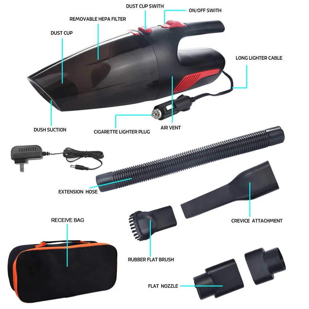 Автомобильный пылесос для автомобиля портативный пылесос ручной 12 в 120 Вт мини автомобильный пылесос Авто аспиратор Coche