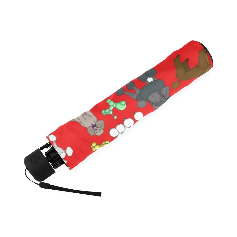 Foldable Poodle Umbrella, Printing, Foldable, Sun, Rain, Folding, Aluminium, High Quality Travel Umbrella For Women