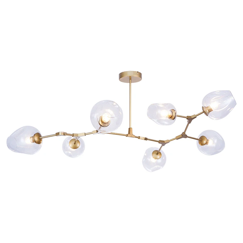 Living Room Ceiling Lamp Nordic Magic Bean Loft Painted Metal arms bar Counter Dining Glass Lighting Fixtures | Освещение
