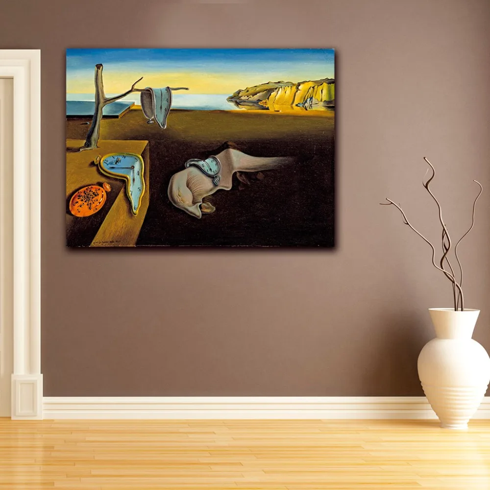 Salvador Dali, часы с памятью, холст, принт, живопись, плакат, искусство, настенные картины для гостиной, домашний декор
