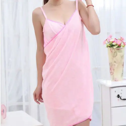 여성용 수영복 가운, 착용 가능한 수건 드레스, 숙녀 빠른 건조 해변 스파, 마법의 잠옷, 수면 셔츠 의류 2