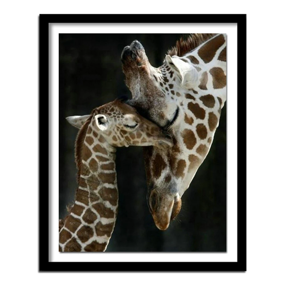 New Arrival 5D Diamond Painting Giraffe Full Square Animal Embroidery Needlework Decoration Home | Дом и сад