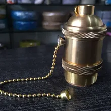 Винтажный светильник с цоколем E27, патрон для лампы в стиле ретро, патрон с выключателем, вытяжной цепной переключатель E27 soquete