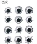  Car Sticker Scratch Bullet Hole Cool Car Modification Decal Auto Tuning Stickers Automobile Boy Decoration Accessories Car Style 