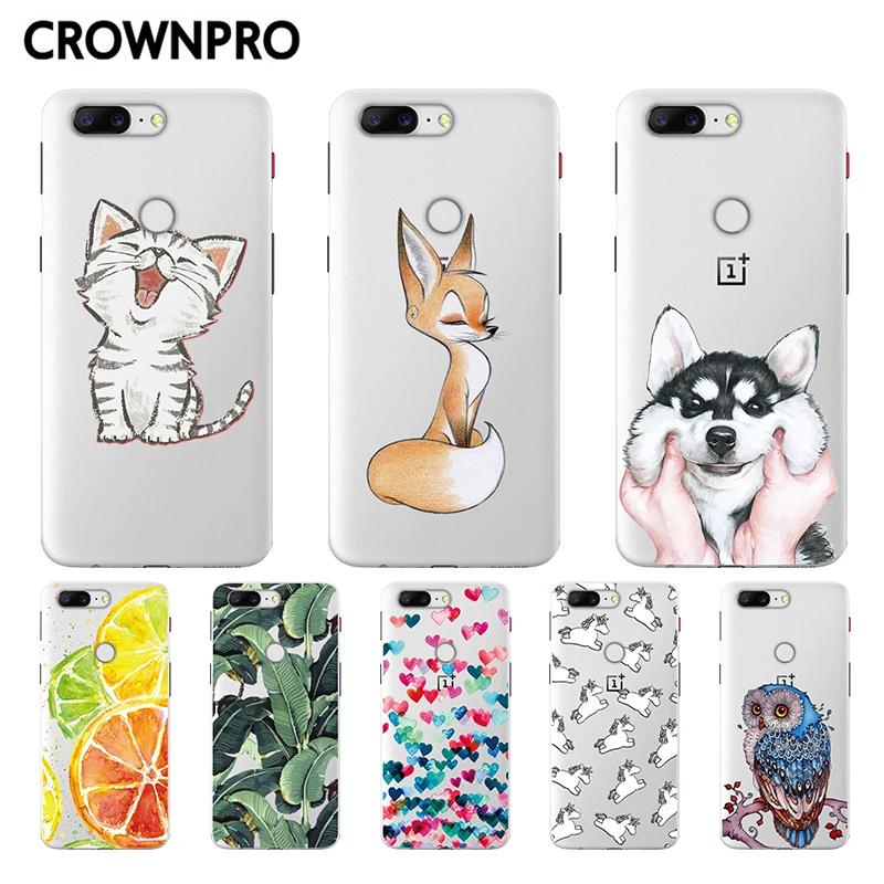 

CROWNPRO Oneplus 5T A5010 Case Cover Silicone One Plus 5T Tpu Back Case Transparent Oneplus 5T Cute Phone Soft Fundas