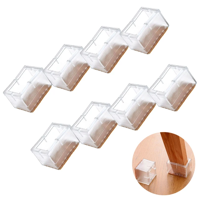 8pcs Rectangle Silicone Leg Caps Sets Covers Socks Floor Protectors 8pcs Rectangle Silicone Leg Caps Sets Covers Socks Floor Protectors Furniture Chair Table Feet Pads Non