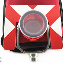 Красный Одиночный призма с мягкой сумкой для электронный автоматический тахеометр