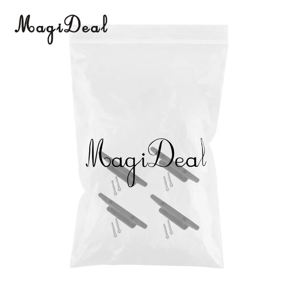 MagiDeal New Hot Sale 4Pcs Nylon Marine Kayak Boat Canoe Cleat Mooring Deck Mount Hardware Kit for Fishing Dinghy Jet Boat Sport