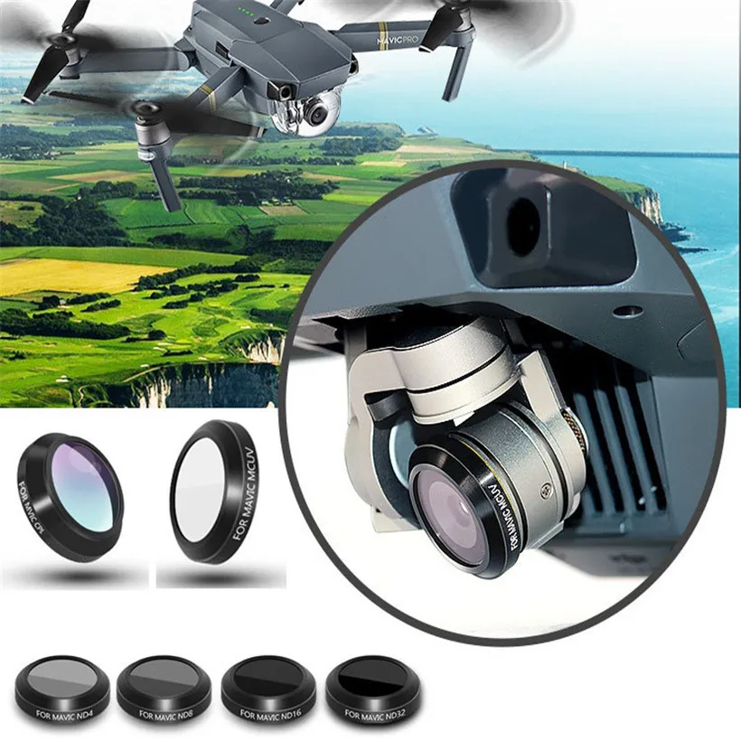 MCUV CPL ND4 ND8 ND16 ND32 HD Тонкий Камера объектив Фильтры для DJI Mavic Pro Drone Прямая поставка 0811