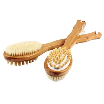 

Body Brush for Dry Skin Brushing Back Scrubber for Skin Exfoliating and Cellulite Bamboo Bath Brush with Long Handle Shower