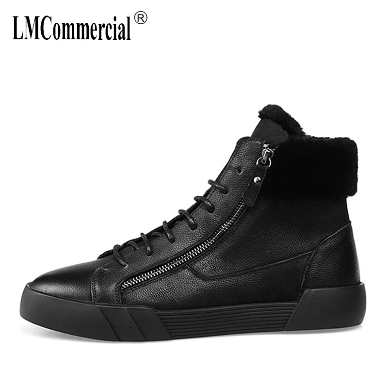 

autumn winter British retro men's shoes all-match cowhide Martin boots men breathable sneaker Chelsea boots Genuine Leather