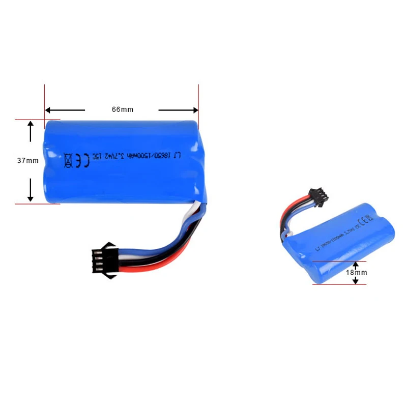 7,4 В(3.7vx2) 1500 мАч 15C 18650 литий-ионная SM-4P штепсельная батарея RCHQ961 962 UD1902 1002 игрушки батарея
